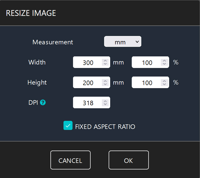 Resize tool